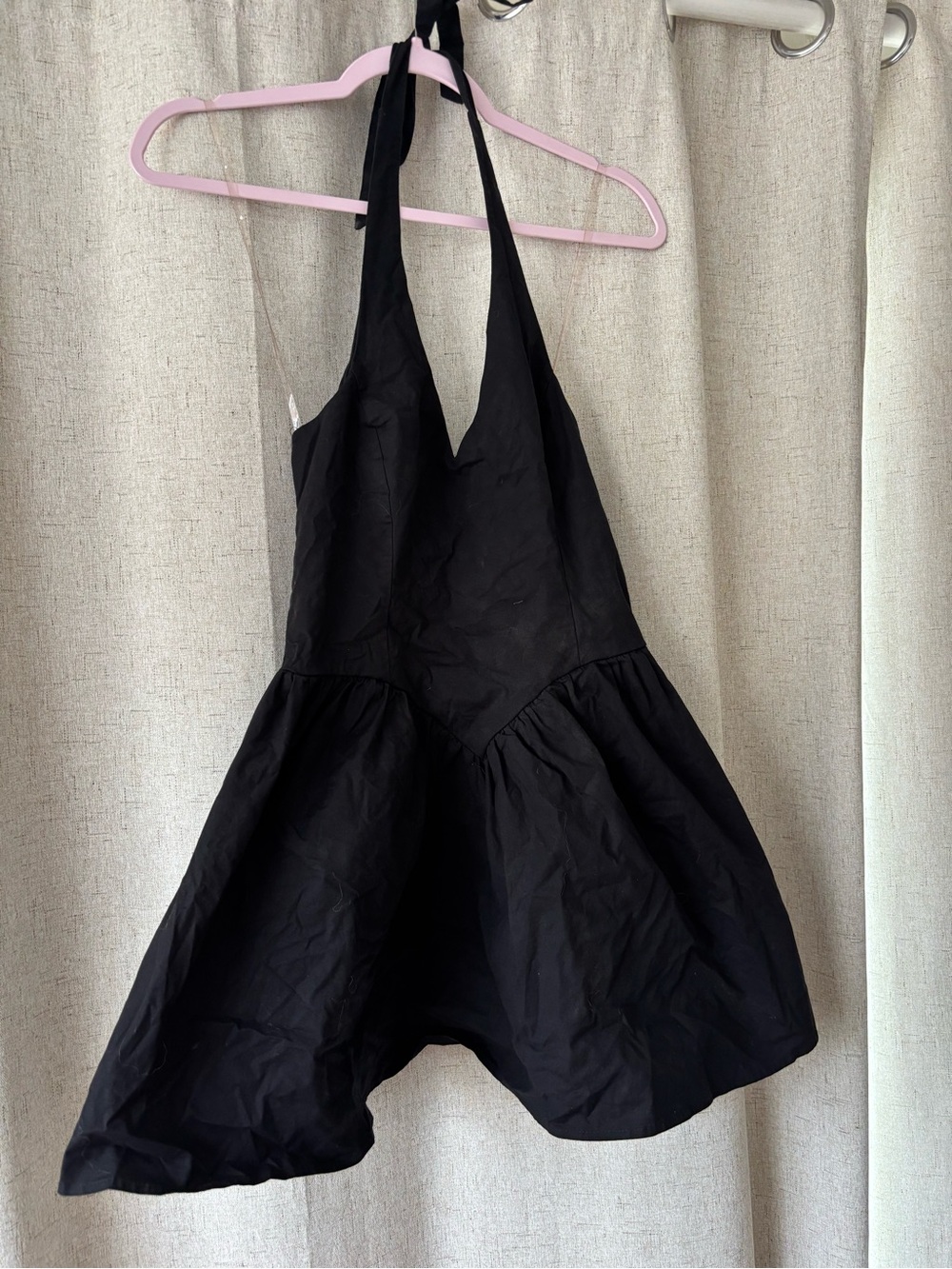 wild fable Black Halter Mini Dress